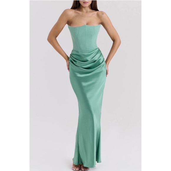 House of CB- Persephone strapless maxi cocktail dress